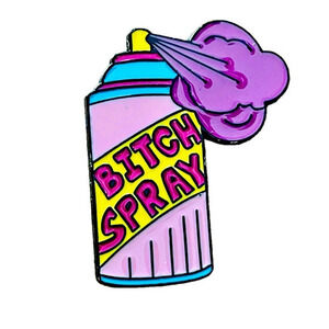 NWT, B Spray High Quality Enamel Pin, Subversive Humor